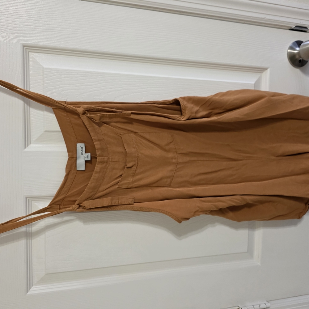 Tan Sleeveless Jumpsuit
